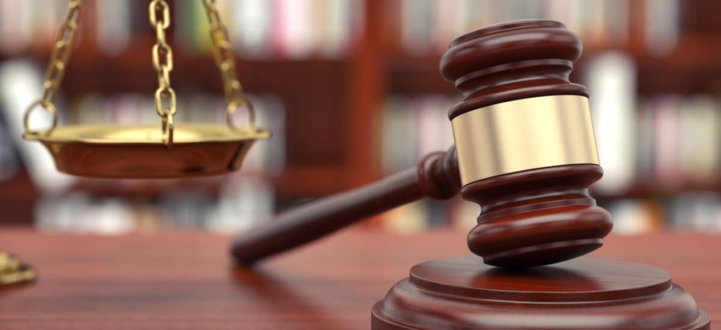 a close up of a gavel