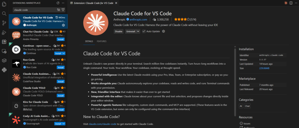 Extensions in VS Code