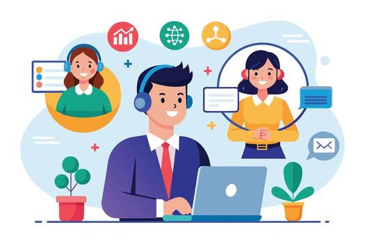 Illustration of customer service